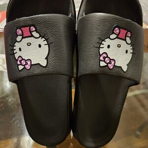 Hello Kitty Black and Pink Slippers